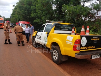 foto de Idoso morre e irmão fica gravemente ferido em acidente na PR-323 entre Paiçandu e o Distrito de Água Boa