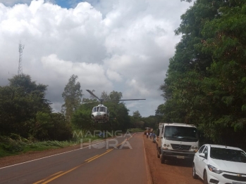 foto de Idoso morre e irmão fica gravemente ferido em acidente na PR-323 entre Paiçandu e o Distrito de Água Boa