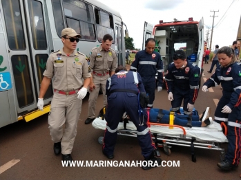 foto de Motorista fica ferida após perder o controle da direção e capotar veículo na marginal da PR-323