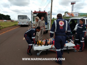 foto de Motorista fica ferida após perder o controle da direção e capotar veículo na marginal da PR-323