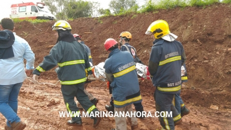 foto de Quatro operários ficam feridos em acidente de trabalho nas obras de duplicação da PR-323 entre Paiçandu e Água Boa