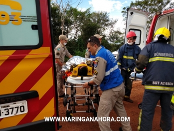 foto de Quatro operários ficam feridos em acidente de trabalho nas obras de duplicação da PR-323 entre Paiçandu e Água Boa