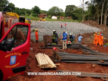 foto de Quatro operários ficam feridos em acidente de trabalho nas obras de duplicação da PR-323 entre Paiçandu e Água Boa