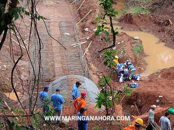 foto de Quatro operários ficam feridos em acidente de trabalho nas obras de duplicação da PR-323 entre Paiçandu e Água Boa