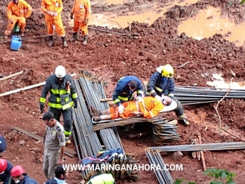 foto de Quatro operários ficam feridos em acidente de trabalho nas obras de duplicação da PR-323 entre Paiçandu e Água Boa