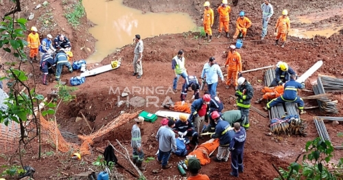 Quatro operários ficam feridos em acidente de trabalho nas obras de duplicação da PR-323 entre Paiçandu e Água Boa