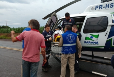 foto de Colisão frontal deixa quatro pessoas feridas, entre elas uma gestante, na PR-323 entre Doutor Camargo e a Ponte do Rio Ivaí