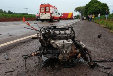 foto de Colisão frontal deixa quatro pessoas feridas, entre elas uma gestante, na PR-323 entre Doutor Camargo e a Ponte do Rio Ivaí