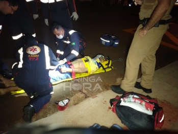 foto de Homem é socorrido em estado grave após ser atingido por disparo de arma de fogo em Marialva