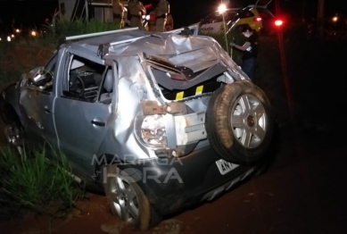 foto de Motorista morre após veículo capotar em Maringá