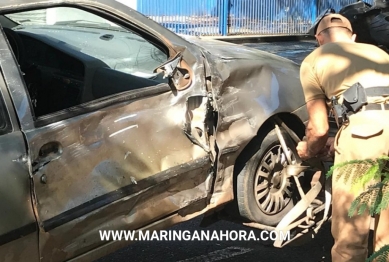 foto de Motociclista fica gravemente ferido após colidir contra veículo em Maringá