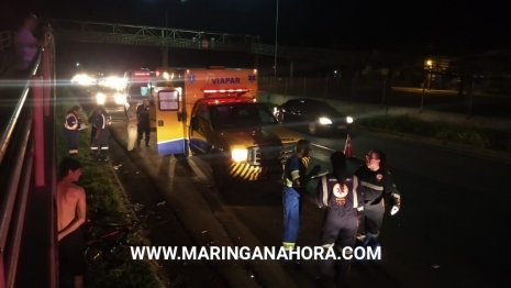 foto de Ciclista na contramão sofre ferimentos graves ao bater de frente com moto na rodovia BR-376 em Iguatemi