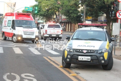 foto de Homem é socorrido em estado gravíssimo ao ser atropelado por ônibus da TCCC em Maringá