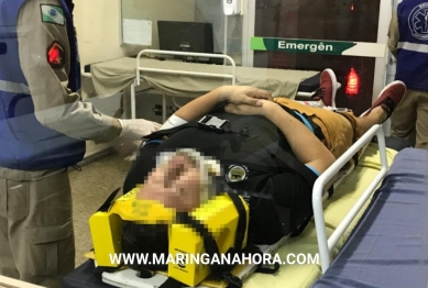 foto de Motorista fica ferido após carro despencar do Contorno Norte em Maringá 