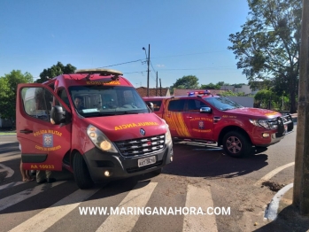 foto de Trabalhador cai de poste ao sofrer descarga elétrica em Maringá