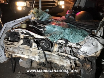 foto de Motorista de 57 anos morre em colisão frontal na Marginal do Contorno Norte em Maringá