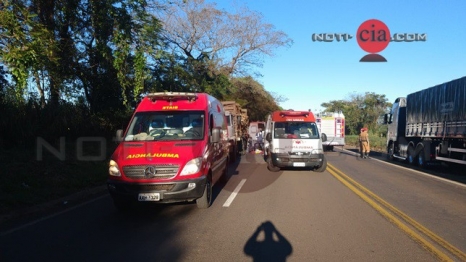 foto de Colisão traseira deixa um morto e outro gravemente ferido neste momento na PR-323