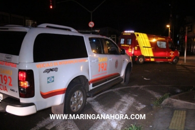 foto de Jovem de 18 anos, sofre ferimentos graves ao bater em lateral de carro em Maringá