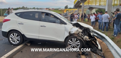 foto de Motociclista na contramão morre após colidir de frente com carro na BR-376 entre Iguatemi e Mandaguaçu