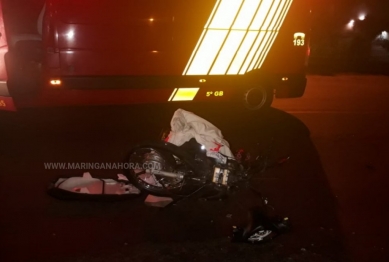 foto de Motorista invade a contramão, bate em motociclista e foge em Maringá