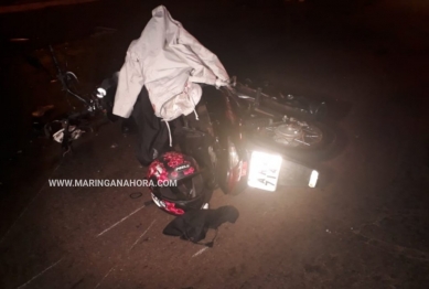 foto de Motorista invade a contramão, bate em motociclista e foge em Maringá