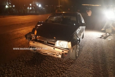 foto de Motorista invade a contramão, bate em motociclista e foge em Maringá