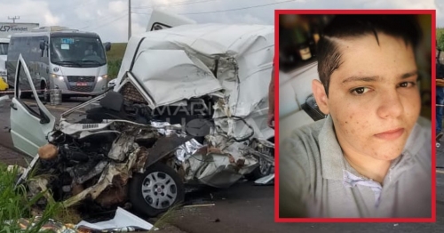  Jovem morre após bater carro de frente com caminhão na rodovia entre Maringá e Iguaraçu