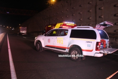 foto de Colisão traseira mata jovem de 28 anos no Contorno Norte, em Maringá