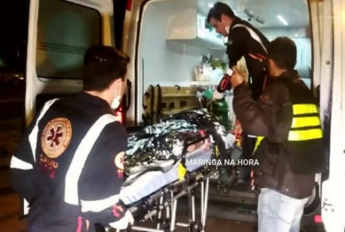 foto de Casal sofre queda de moto entre Paiçandu e Maringá, e jovem de 19 anos é socorrida em estado gravíssimo