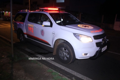 foto de Carro bate em caminhão parado e quatro pessoas ficam feridas em Maringá