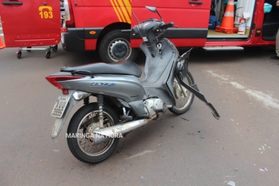 foto de Motociclista é socorrido com ferimentos graves após acidente na Avenida São Paulo em Maringá