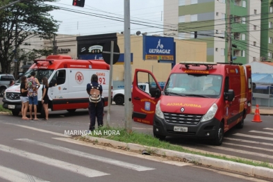 foto de Motociclista é socorrido com ferimentos graves após acidente na Avenida São Paulo em Maringá