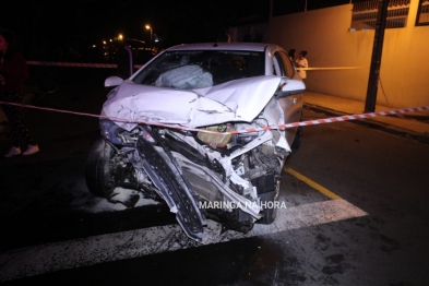 foto de Bandidos roubam carro e se envolve em acidente no Jardim Liberdade em Maringá