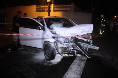 foto de Bandidos roubam carro e se envolve em acidente no Jardim Liberdade em Maringá