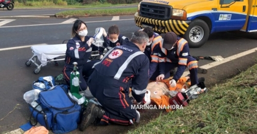 Trabalhador é atropelado enquanto fazia manutenção de rodovia em Mandaguaçu