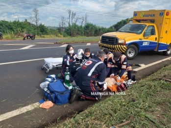 foto de Trabalhador é atropelado enquanto fazia manutenção de rodovia em Mandaguaçu