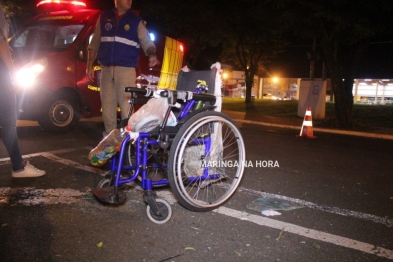 foto de Cadeirante fica ferido após ser atropelado em Maringá