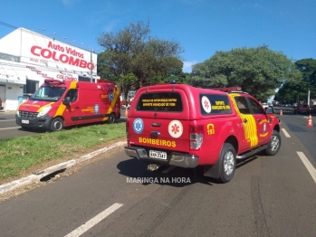 foto de Motorista bate em moto, derruba condutora e foge sem prestar socorro em Maringá 