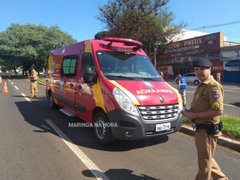 foto de Motorista bate em moto, derruba condutora e foge sem prestar socorro em Maringá 