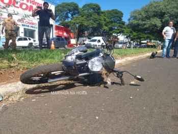 foto de Motorista bate em moto, derruba condutora e foge sem prestar socorro em Maringá 