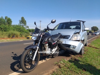 foto de Motociclista é socorrido de helicóptero após ter moto atingida por carro na rodovia BR-376 em Maringá