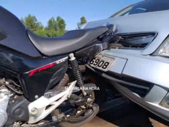 foto de Motociclista é socorrido de helicóptero após ter moto atingida por carro na rodovia BR-376 em Maringá