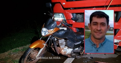 Morre passageiro de motocicleta e piloto fica ferido após moto ser atingida por carreta em Marialva 