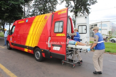 foto de Ciclista é socorrido em estado grave após bater em carro estacionado em Maringá