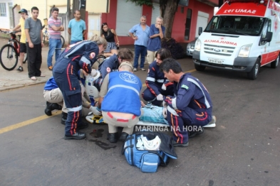 foto de Ciclista é socorrido em estado grave após bater em carro estacionado em Maringá