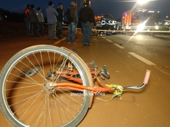 foto de Dois ciclistas morrem na hora após acidente na marginal da rodovia em Paiçandu