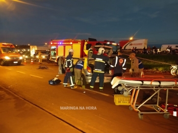 foto de Dois ciclistas morrem na hora após acidente na marginal da rodovia em Paiçandu