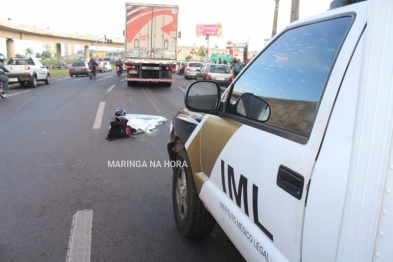 foto de Motociclista morreu após ser atropelado por carreta na Avenida Colombo, entre Sarandi e Maringá