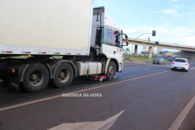 foto de Motociclista morreu após ser atropelado por carreta na Avenida Colombo, entre Sarandi e Maringá