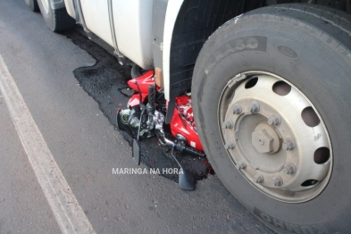 foto de Motociclista morreu após ser atropelado por carreta na Avenida Colombo, entre Sarandi e Maringá